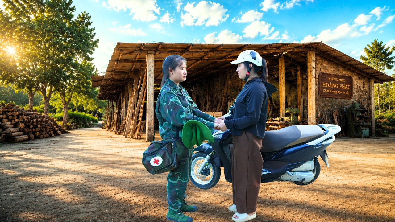 The female veteran decided to confront the lumber mill owner when she was pushed to the brink.