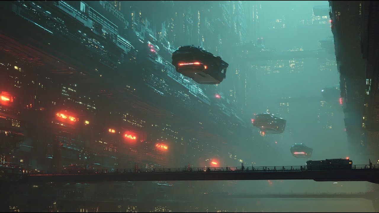 Silent Freight before the storm – 1 Hour Dark Synth Ambience from a Dystopian City
