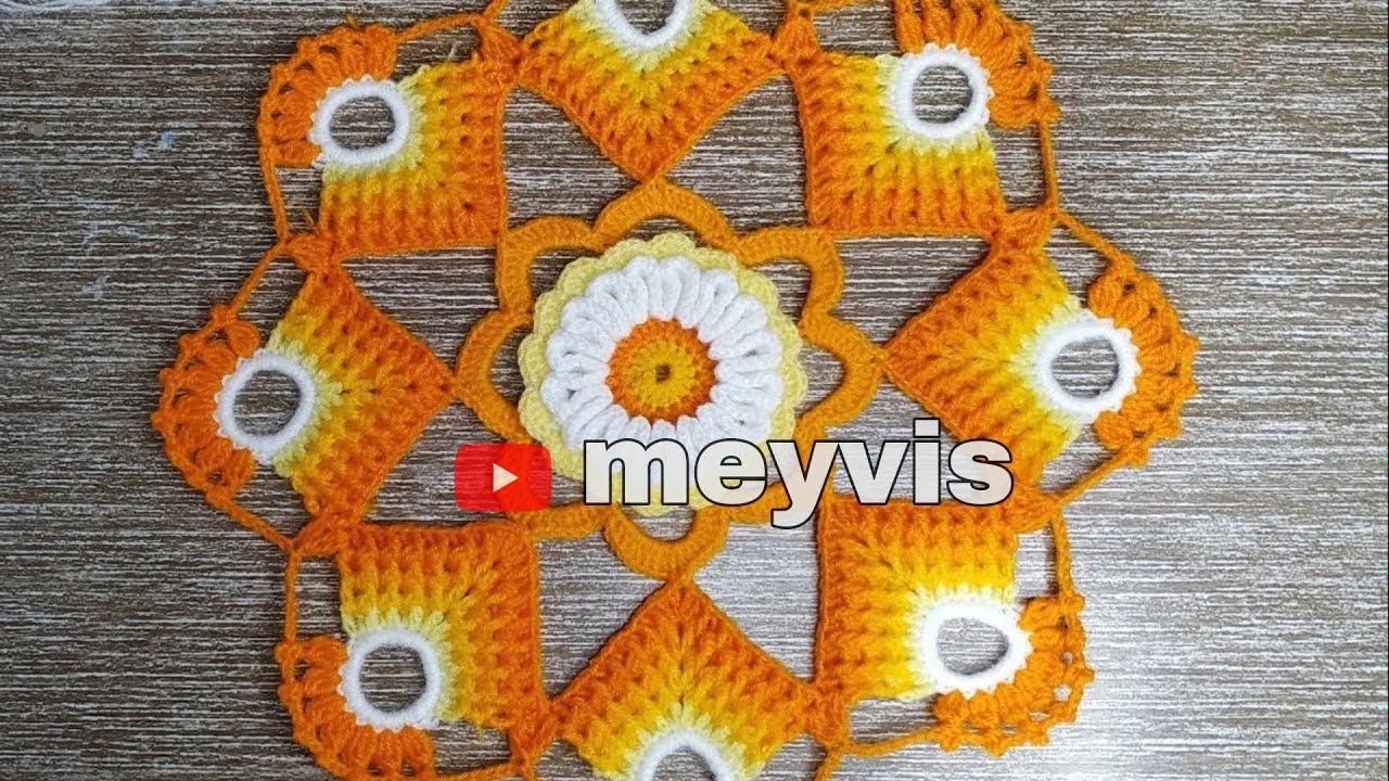 Tapete a Crochet | Hermoso tapete tejido a Crochet paso a paso (Modelo N°1)| video completo