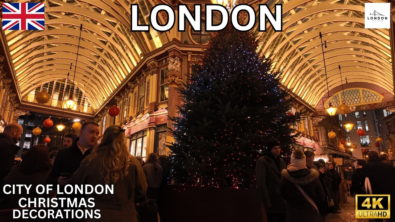 Heart Of London 🇬🇧 Christmas🎄🎅Decorations✨& Shopping🎁🛍️ | Leadenhall Market, Financial Capital Tour