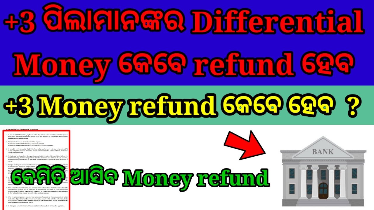 +3 admission fees refund || plusthree ducted admission refund date.