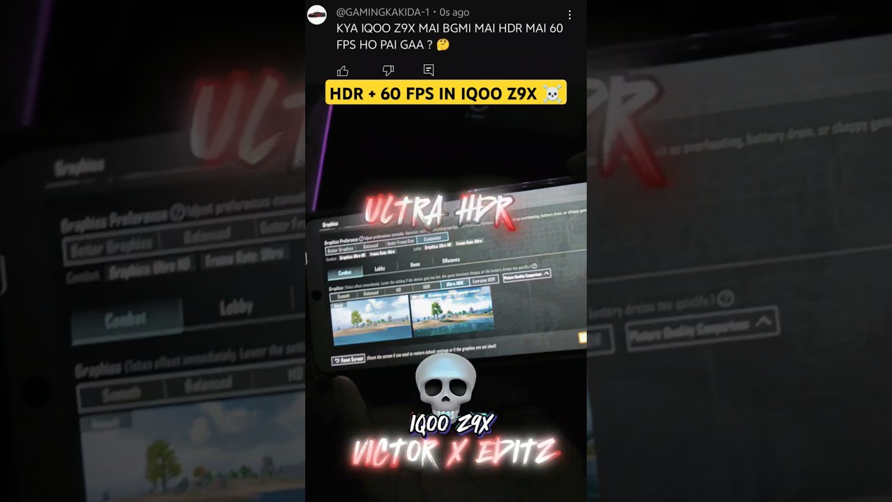 IQOO Z9X BGMI FPS TEST ☠️#shorts #iqooz9x #shortsfeed