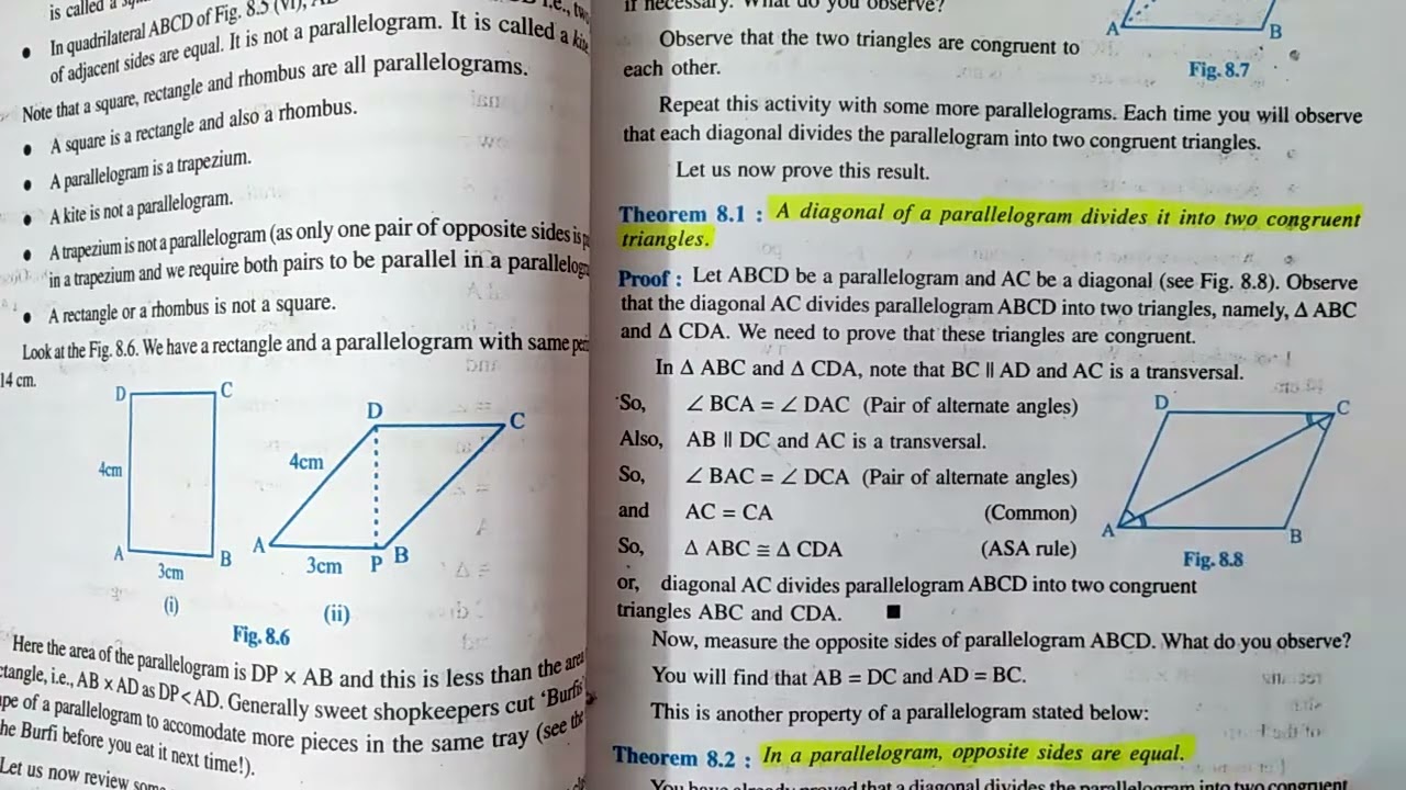 Class.9th ch 8 quedrilateral Sara property learn