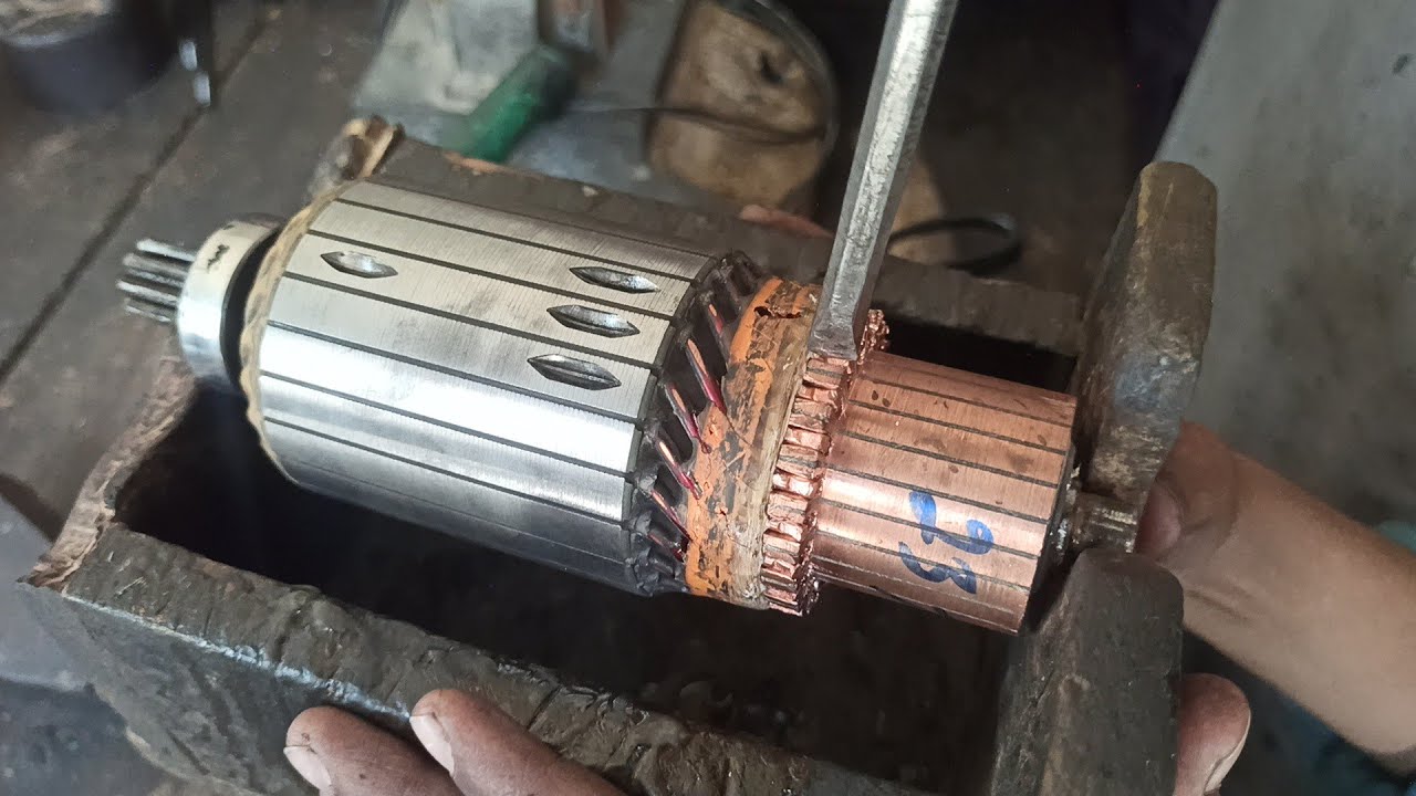 How to replace damaged armature commutator