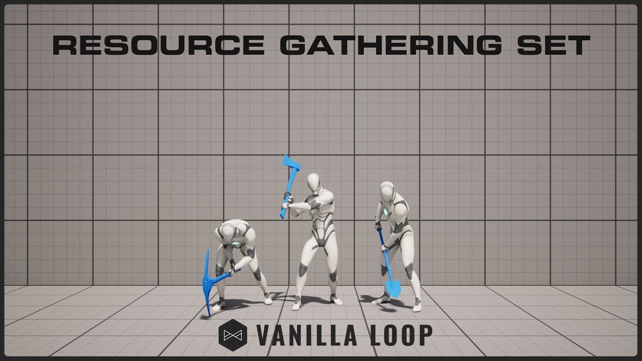 Resource Gathering Set | Showcase | Ready-To-Use Game Animations
