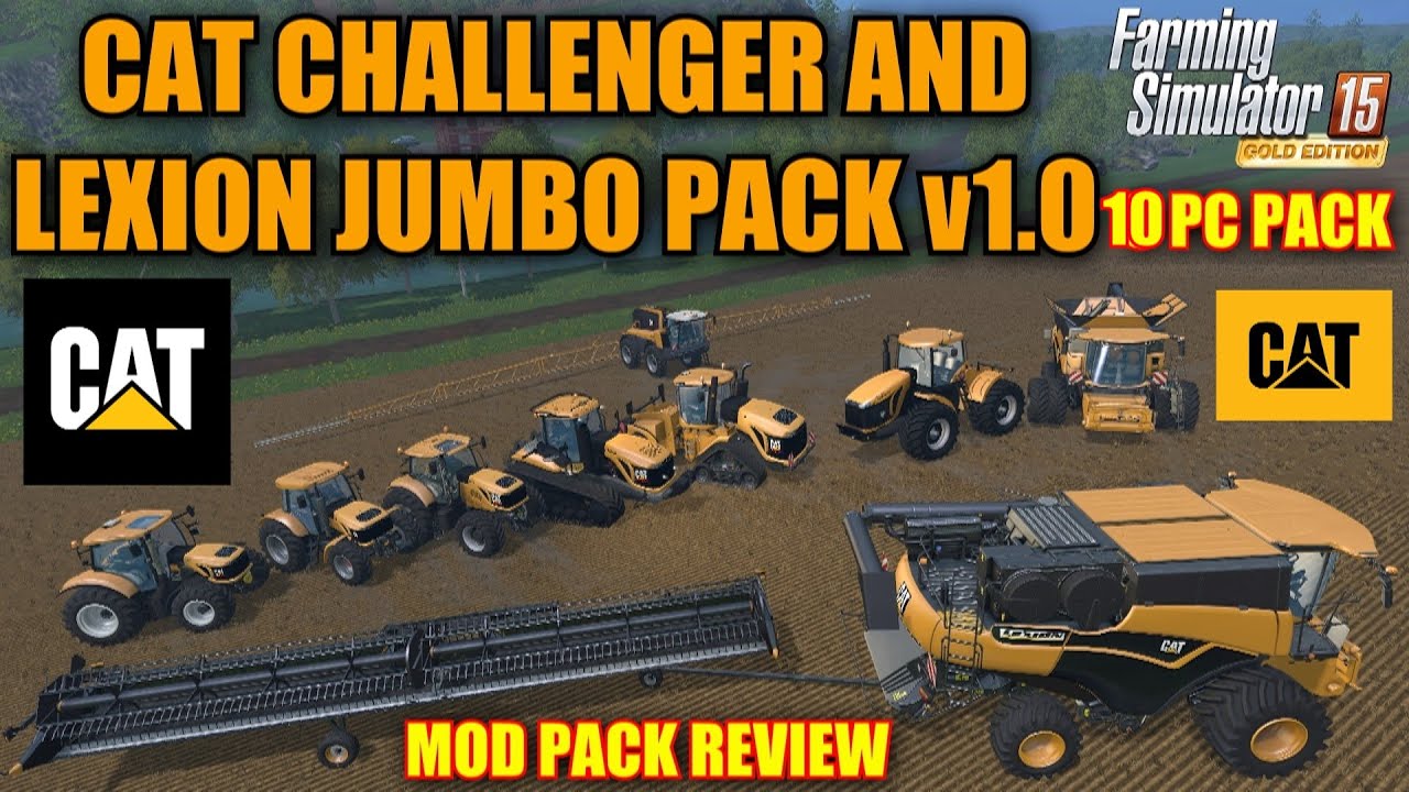 Farming Simulator 2015 - Cat Challenger & Lexion Jumbo Pack v1.0 