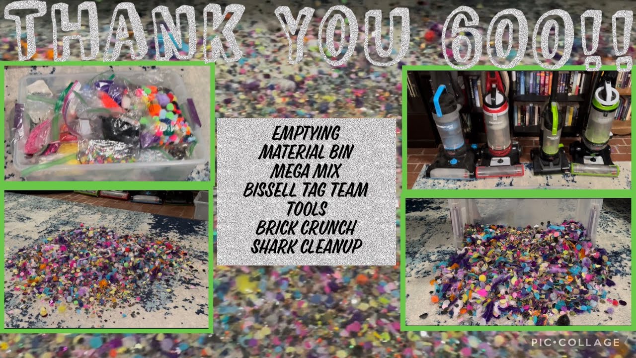 Emptying Material Bin Mega Mix||Thank You 600||👀Descrip||Bissell Tag Team||ASMR