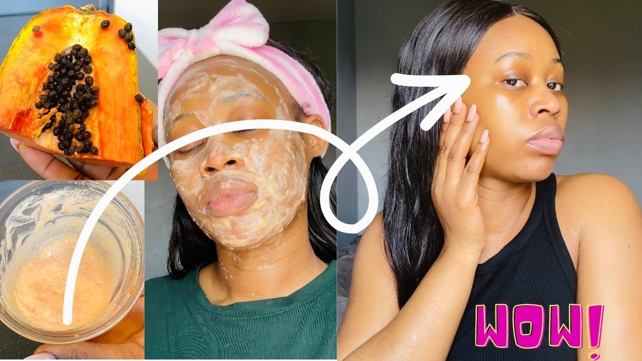 MASQUE ÉCLAIRCISSANTE DE PAPAYE | très efficace,teint unifiée