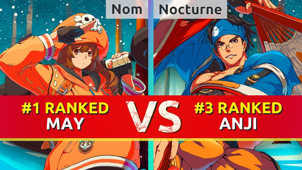 GGST ▰ Nom (#1 Ranked May) vs Nocturne (#3 Ranked Anji). High Level Gameplay