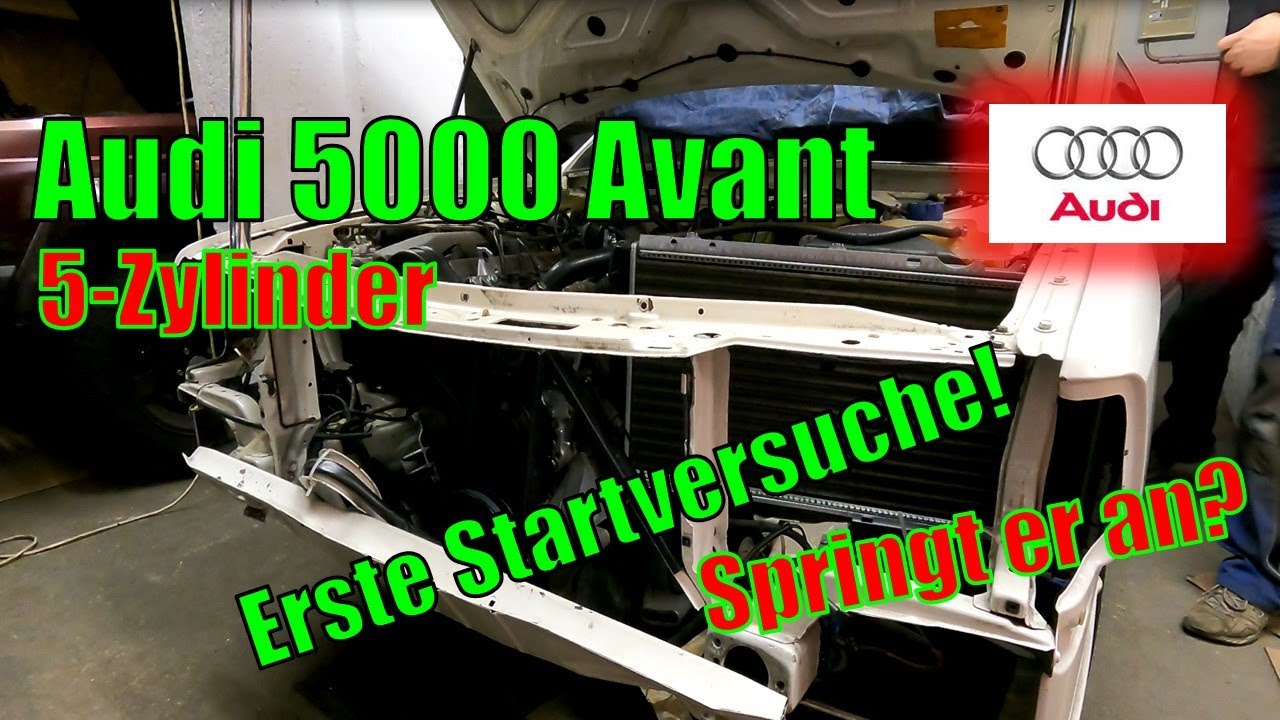 Audi 5000 (100) Avant 2,3L 5Zylinder - ERSTE Startversuche nach ZAHNRIEMENWECHSEL - Spirngt er an??