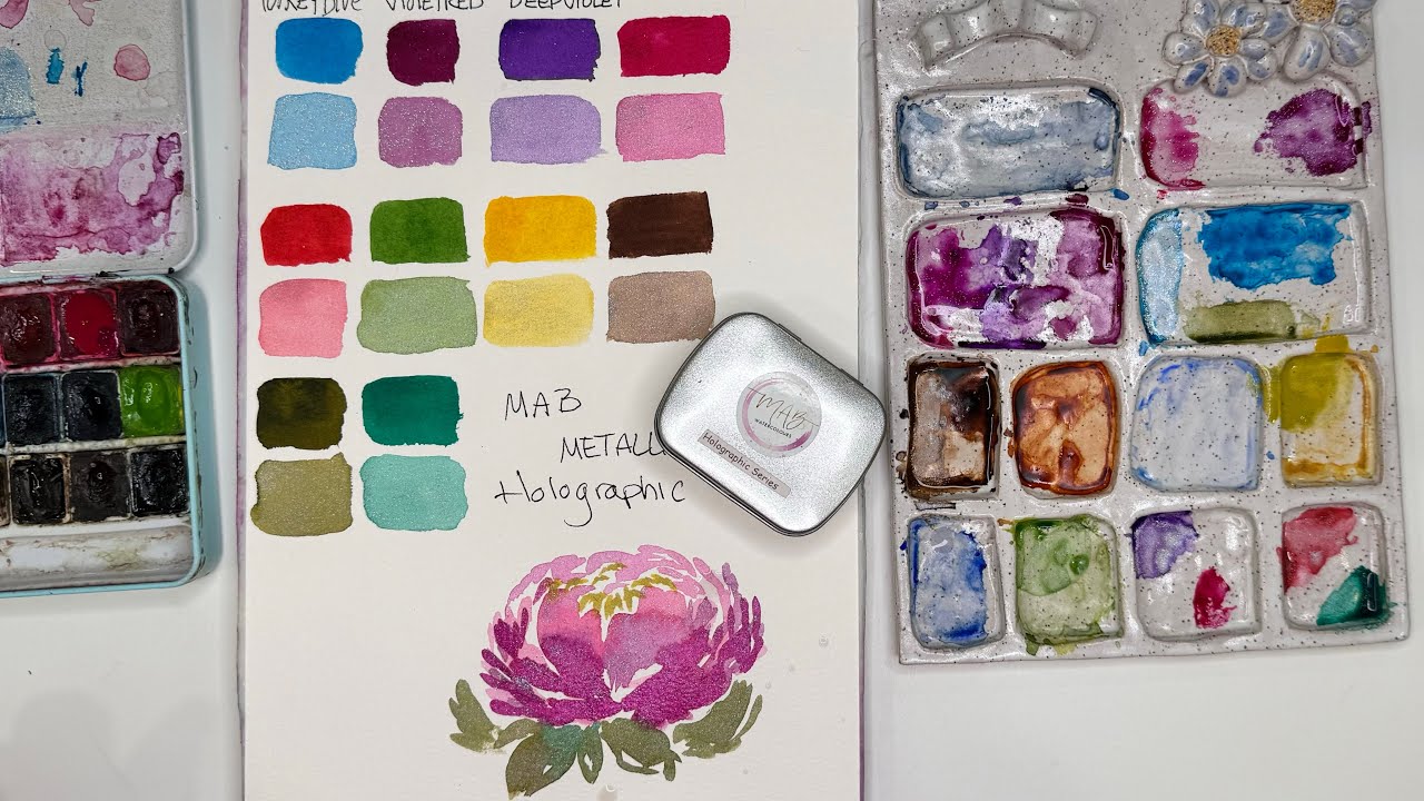 A NEW technique for those metallics!  A SPARKLY PEONY at the end for you~   I LOVE these  mixes.