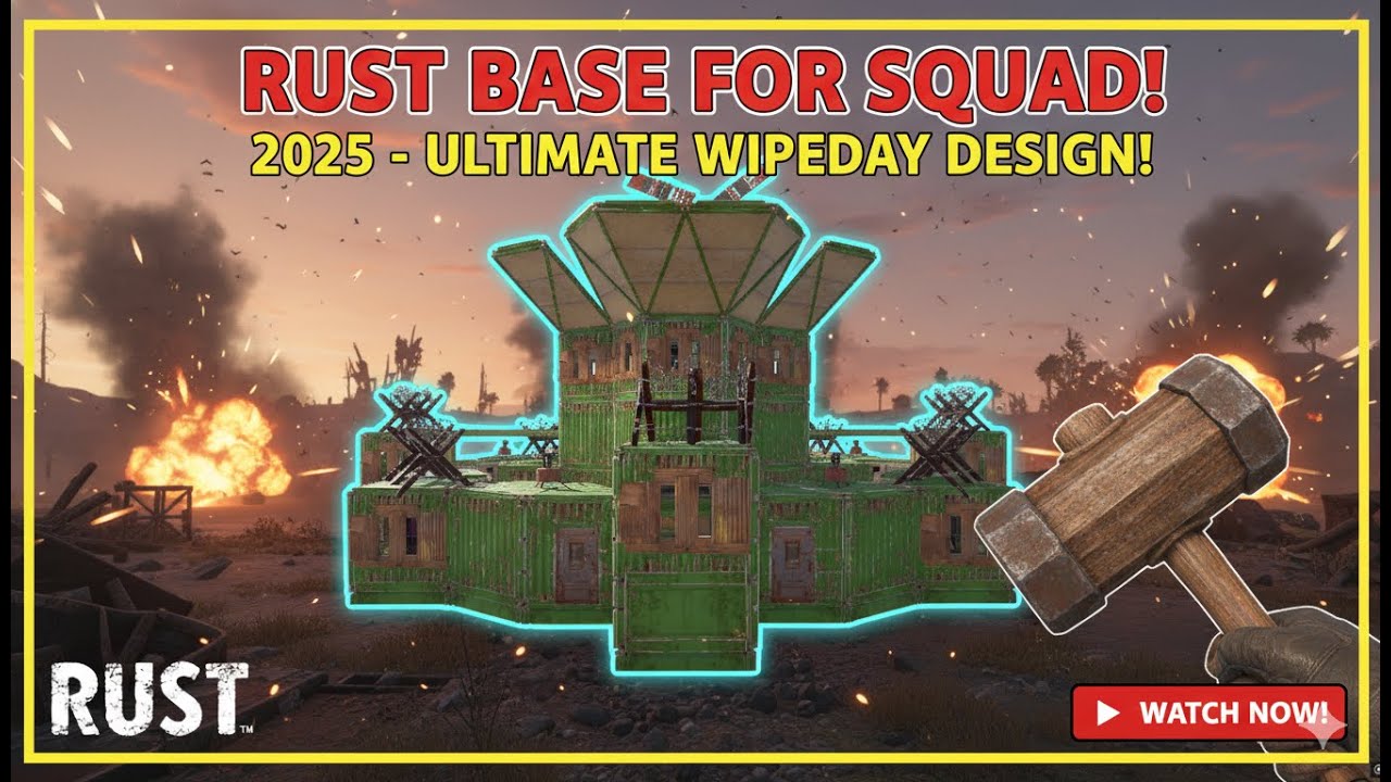 UNRAIDABLE RUST Base Design 2025 (HQM & Metal Build) - BEST Squad Base Guide