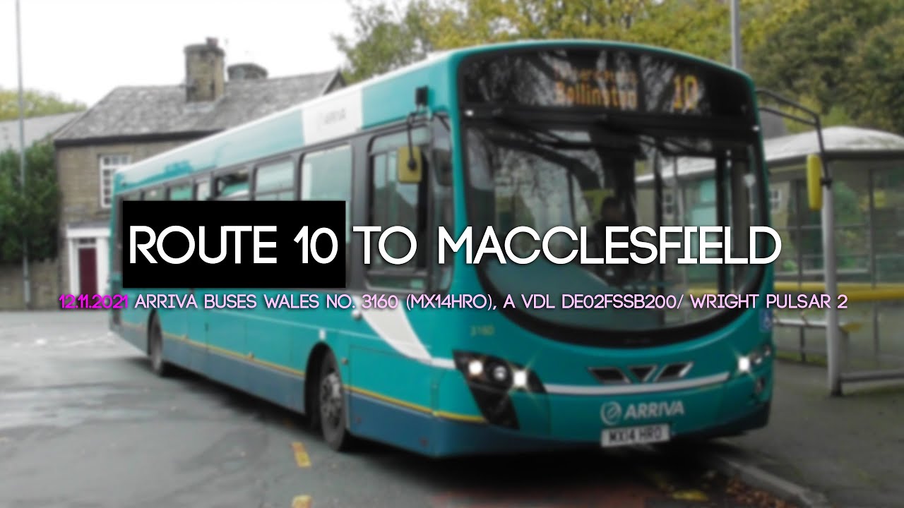 Arriva Buses Wales's 3160 (MX14HRO) on the old route 10 to Macclesfield Bus Station | 12/11/2021
