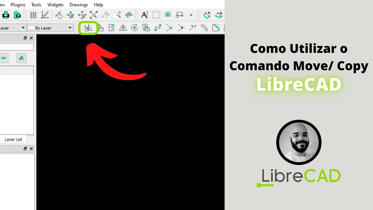 Como Utilizar o Comando Move/ Copy | LibreCAD