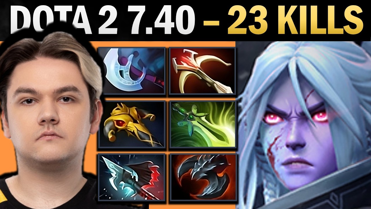Drow Ranger Pro Carry with Satanic and 23 Kills - Dota Gameplay