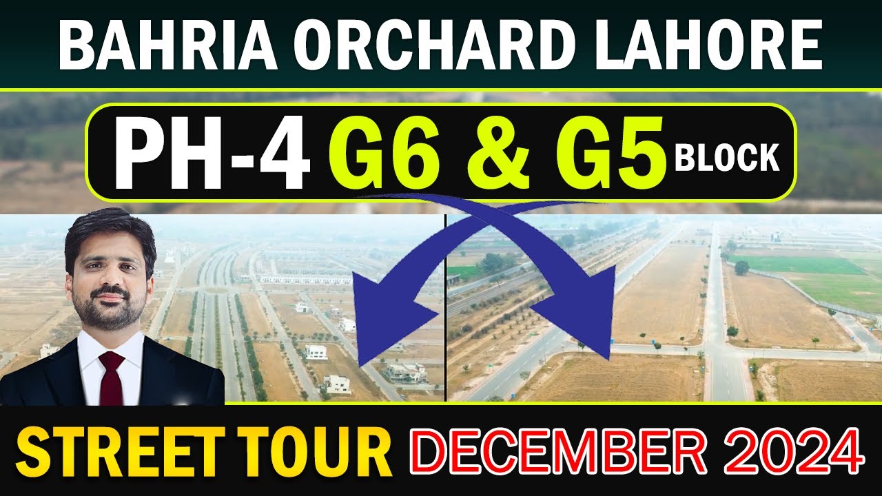 Bahria Orchard Lahore Phase 4 G5 & G6 Block Drone Footage Latest Property Rates Update December2024