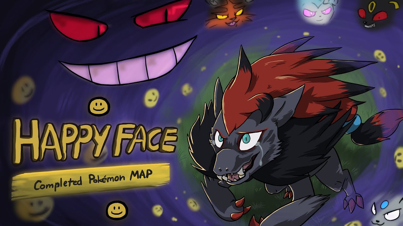 HAPPY FACE // COMPLETED POKEMON MAP