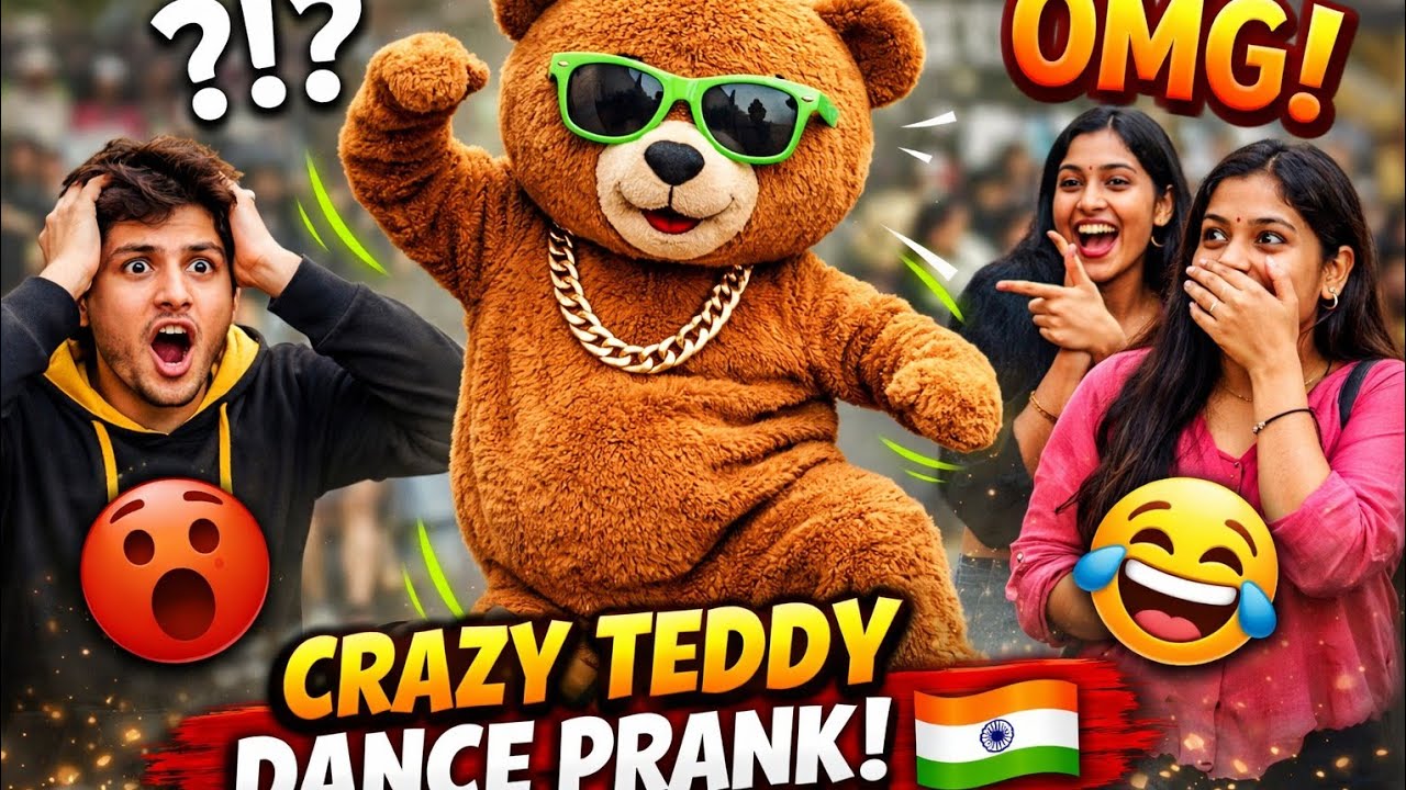 Irritating People 😆 Teddy bear Bakchodi 😂 Funny Prank | India | Delhi || Crazy Teddy Dance 