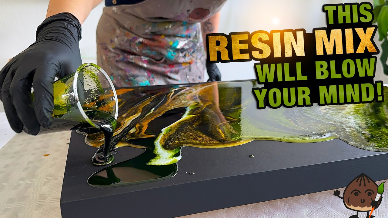 Leuchtende Tiefe – Grünes Resin trifft goldene Akzente