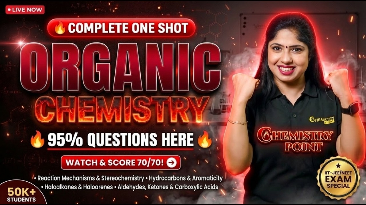 ⚡ LAST CHANCE | Class 12 Organic Chemistry Marathon | 15 Named Reactions + 40 PYQs | CBSE 2026