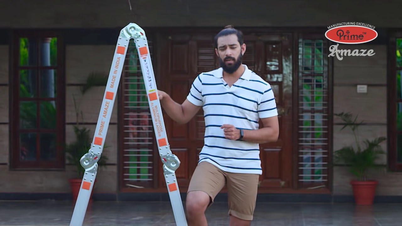 PRIME AMAZE - 8 IN 1 MULTIPURPOSE ALUMINIUM LADDER