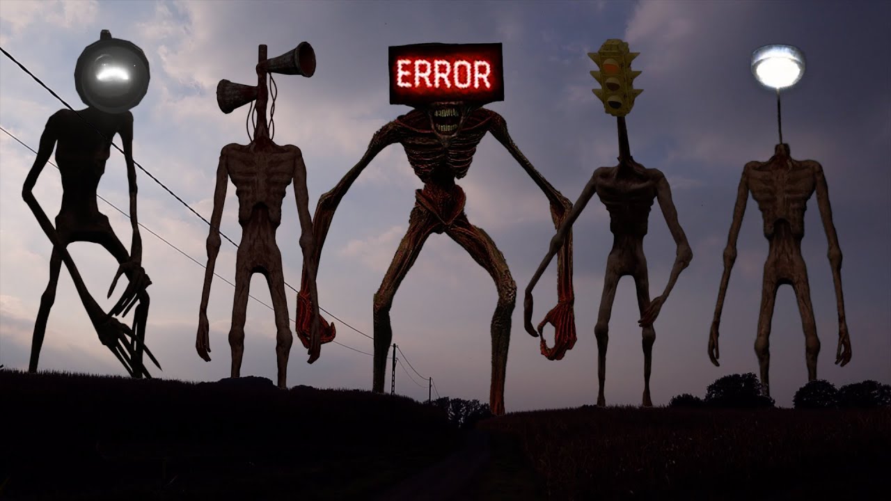 Siren Head VS Light Bulb Head VS Error Siren Head VS Light Head VS Traffic Light Head