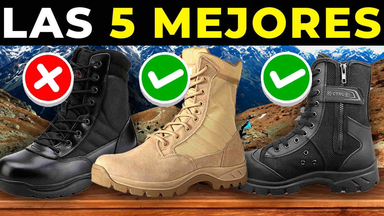 😮 Las 5 Mejores BOTAS MILITARES ECON&Oacute;MICAS 2025 | Botas T&aacute;cticas Baratas