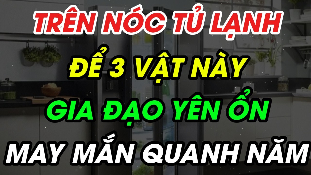 TRÊN TỦ LẠNH CÓ 3 VẬT NÀY, PHÚC LỘC DỄ TỤ, GIA ĐẠO DỄ YÊN, TIỀN BẠC DỄ VỀ #tamlinh #phongthuy