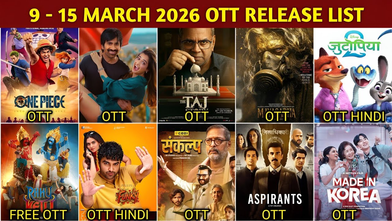 This Week 9 - 15 March OTT Release Movies & Web Series | The Taj Story OTT | Netflix, Jio, Zee5