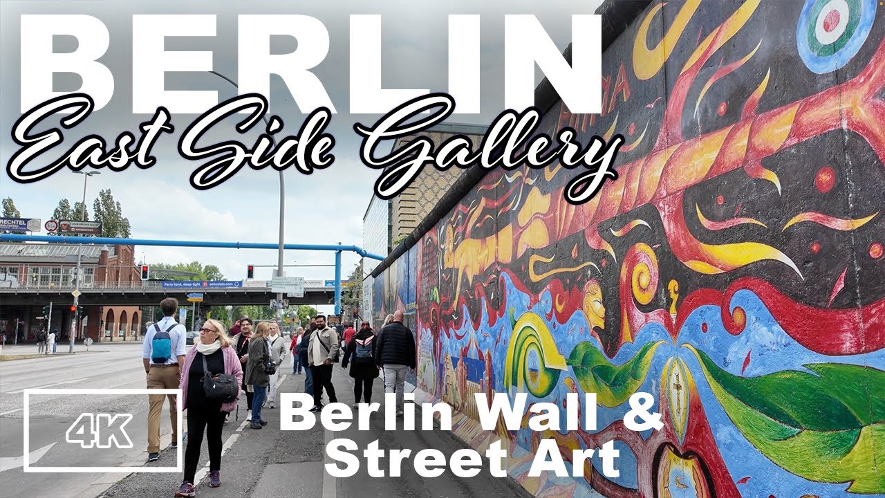Berlin East Side Gallery Walking Tour 🇩🇪  Iconic Street Art & Berlin Wall | Germany 4K