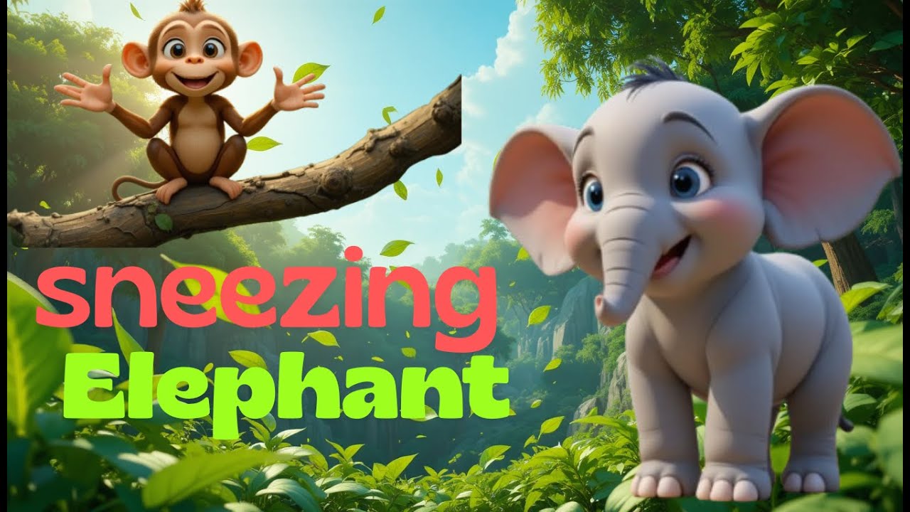 Sneezing Elephant/ kids song/ Nursery rhyme / Fun song
