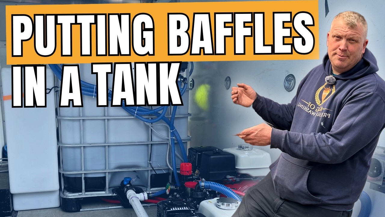 Как предотвратить плескание воды в баке с помощью самодельных перегородок!