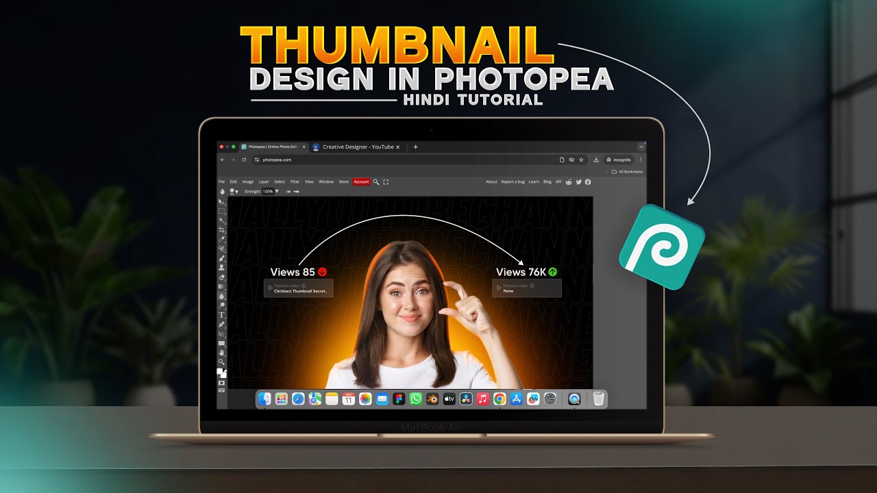 How to Make YouTube Thumbnails | Photopea Tutorial