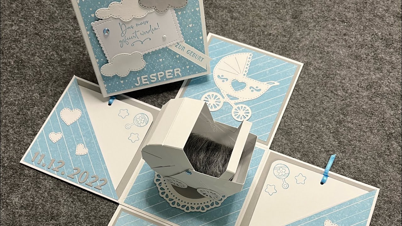 🍼# Baby Explosionsbox #Explosionsbox Junge #Geburt Junge #Jungen Box #Kinderwagenbox 🍼