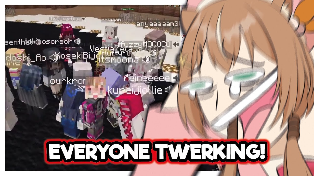 【Minecraft】 Everyone joins the Holo ID TWERK PARTY !!!!