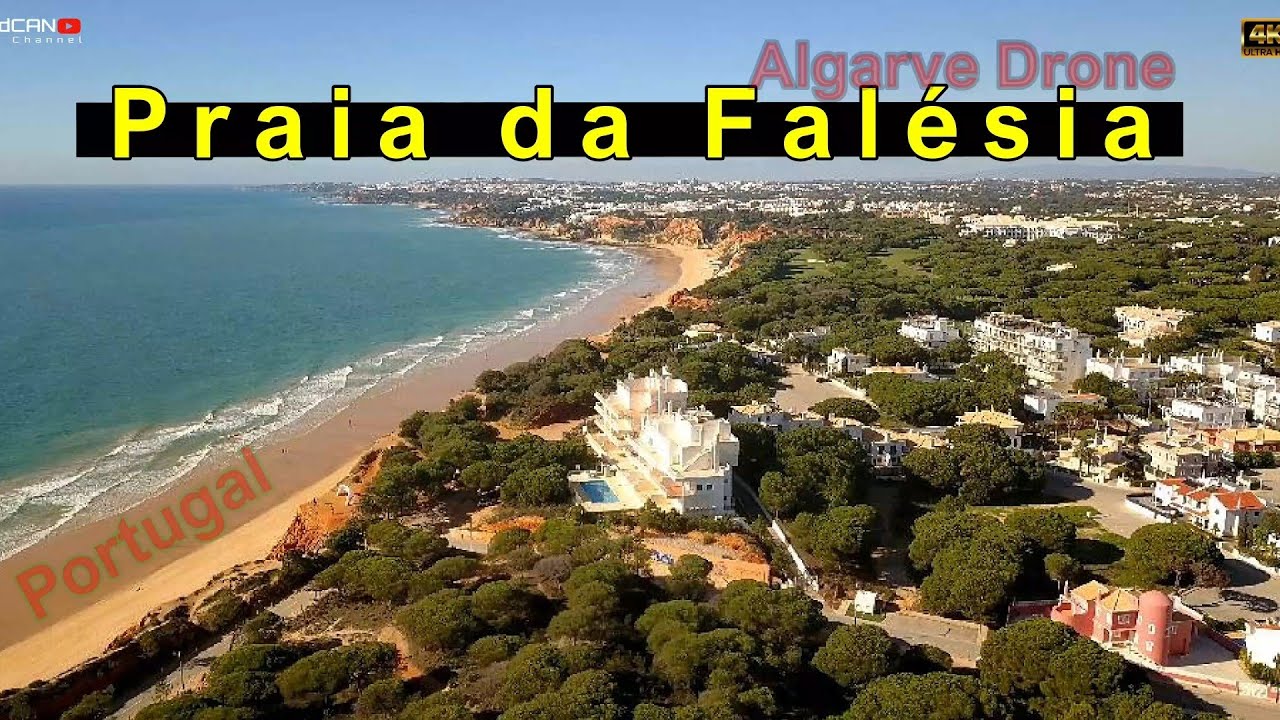 Algarve Drone  Praia da Fal&eacute;sia  Portugal Pristine Coast's 4K
