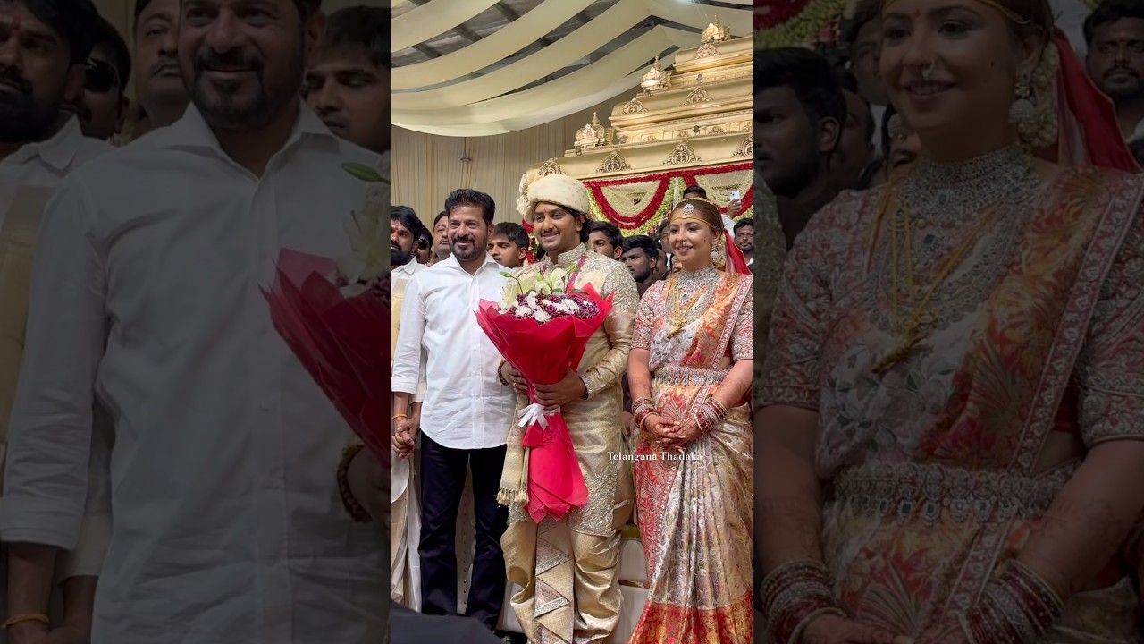 Telangana CM Revanth Reddy Attends Deputy CM Bhatti Vikramarka's Son Marriage #shorts #trending