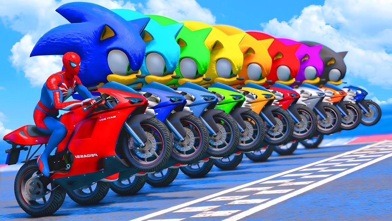Spider-Man Raced 10 Sonic Motorbikes… This Was CRAZY!