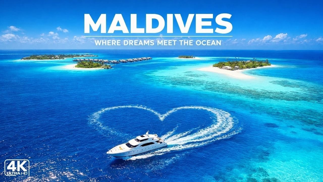 Maldives 4K Drone Views | Chill House & Ocean Vibes #4kmusic #travel #maldives #housemusic