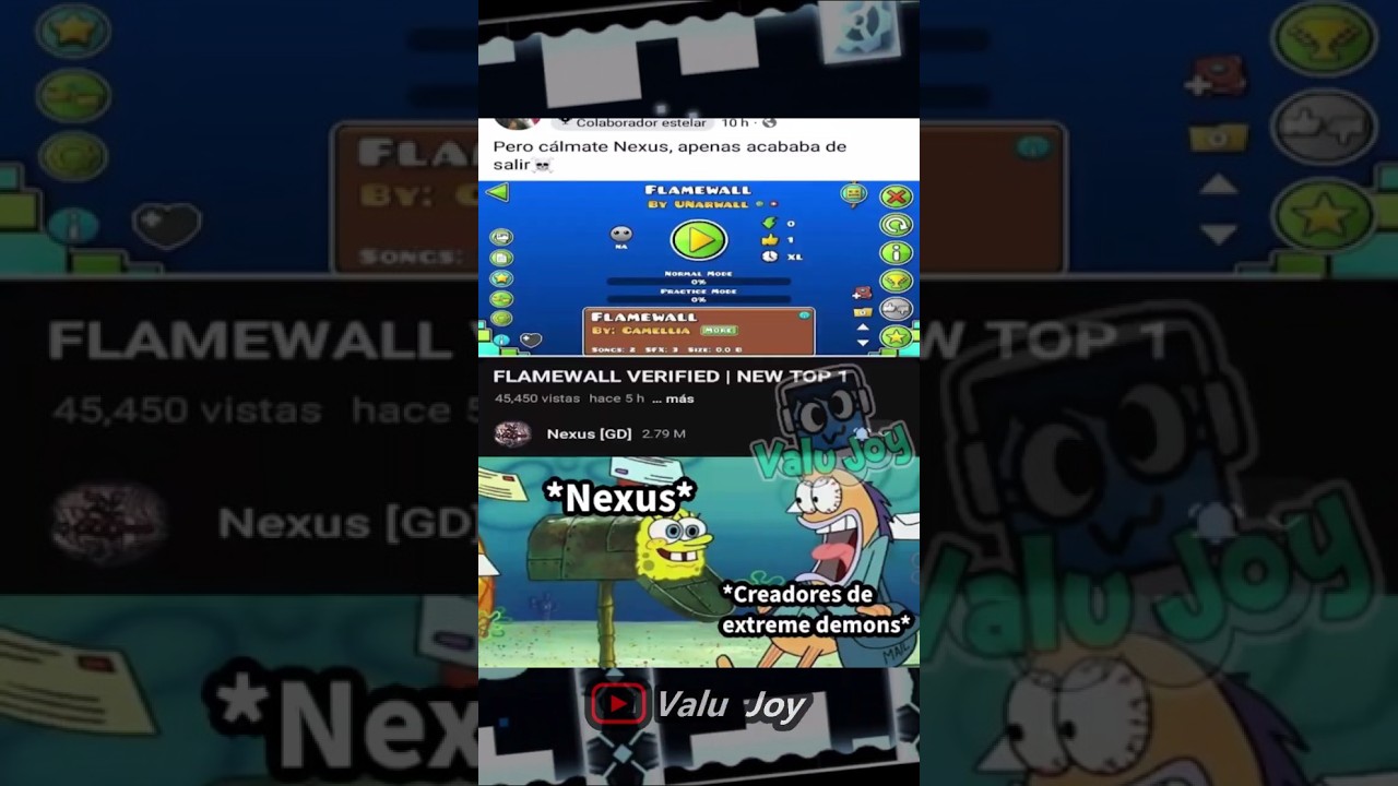 Nexus sube Flamewall en 0 segundos xdxd #geometrydash #gd #geometrydashmemes