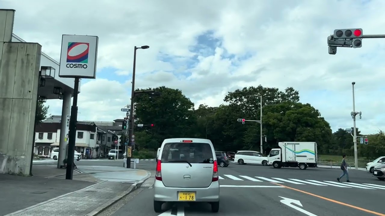 京都市内ドライブ　鴨川葵橋〜加茂街道北上〜上賀茂神社〜深泥池〜岩倉〜妙満寺〜マックさんの家〜京都国際会館〜宝ヶ池付近　令和6年8月30日(金曜日) 台風接近時