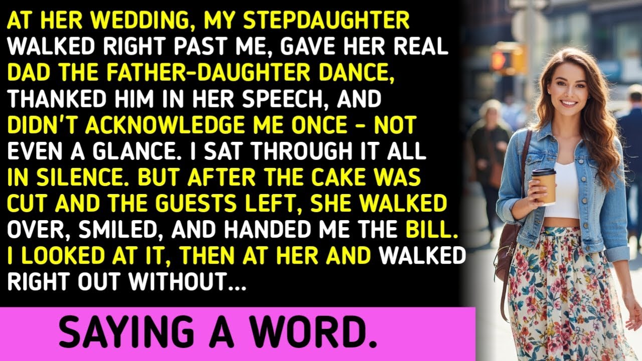At Her Wedding, My Stepdaughter Walked Right Past Me, Gave Her Real Dad The Father-Daughter Dance, T