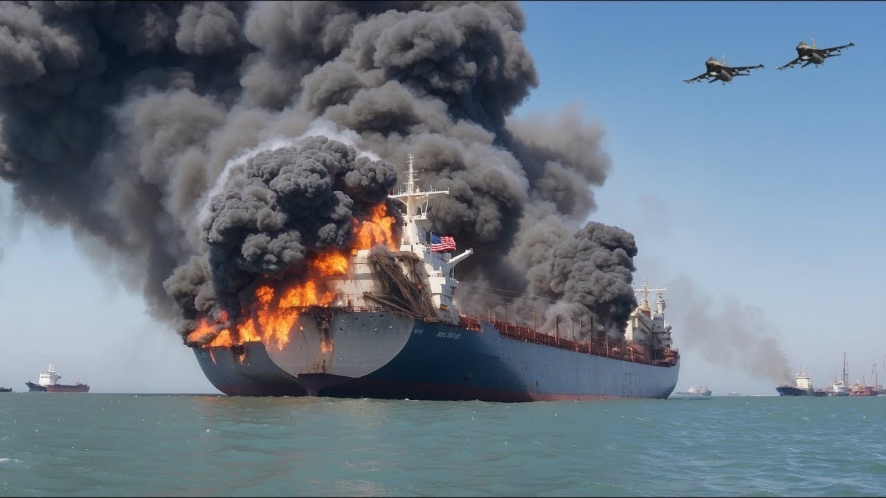 10 минут назад, как только они прибыли в Черное море, были уничтожены два американских грузовых судн
