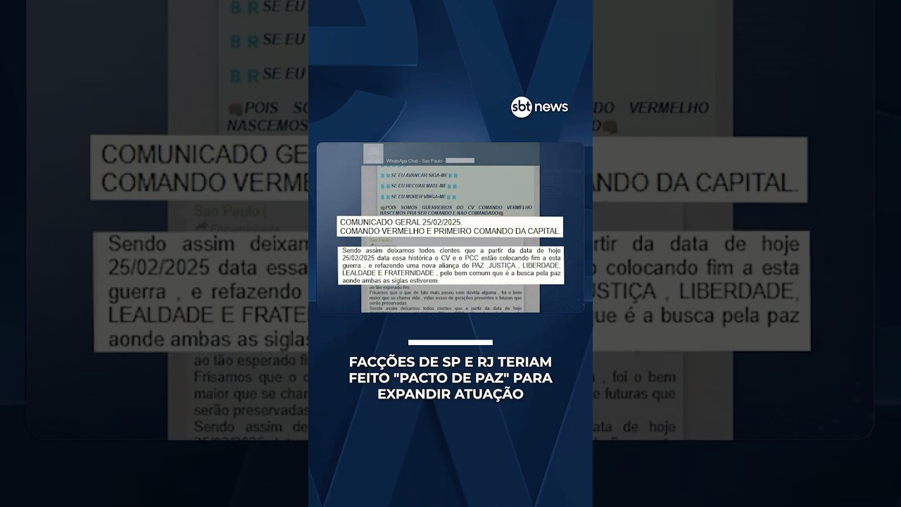 Pol&iacute;cia revela pacto entre fac&ccedil;&otilde;es de SP e RJ em opera&ccedil;&atilde;o que prendeu policiais | #SBTNot&iacute;cias