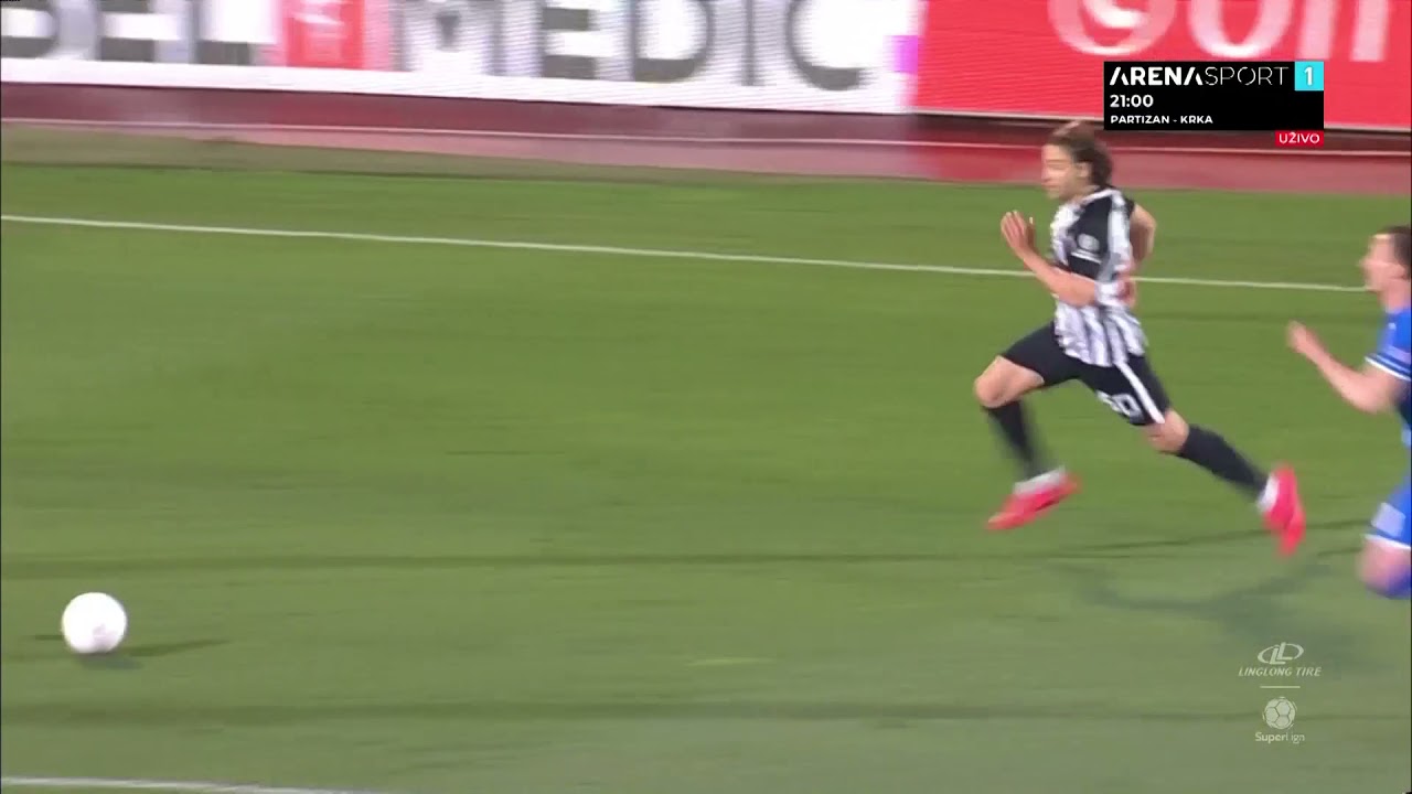 GOL SEJDUBE SUME IZ PENALA: Partizan poveo u završnici prvog poluvremena / 03.04.2021.