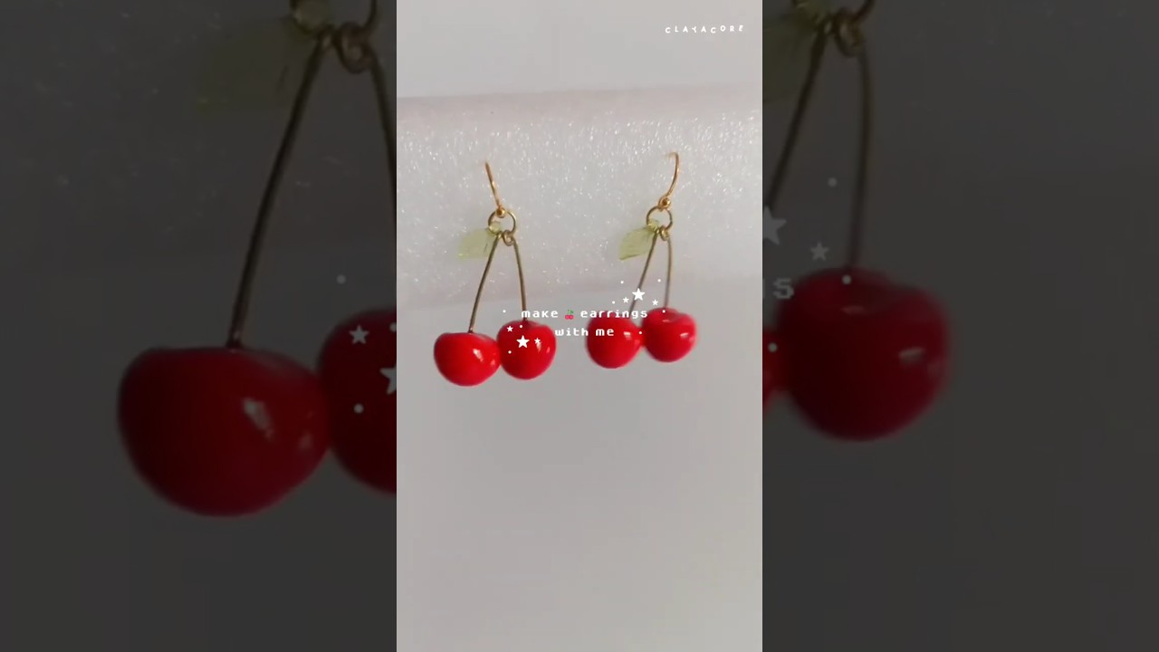 How I make Cherry earrings 🍒 Shop link in bio 