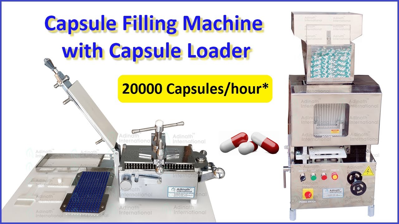 Manual capsule filling machine with loader orientator, capsule loader/filling machine