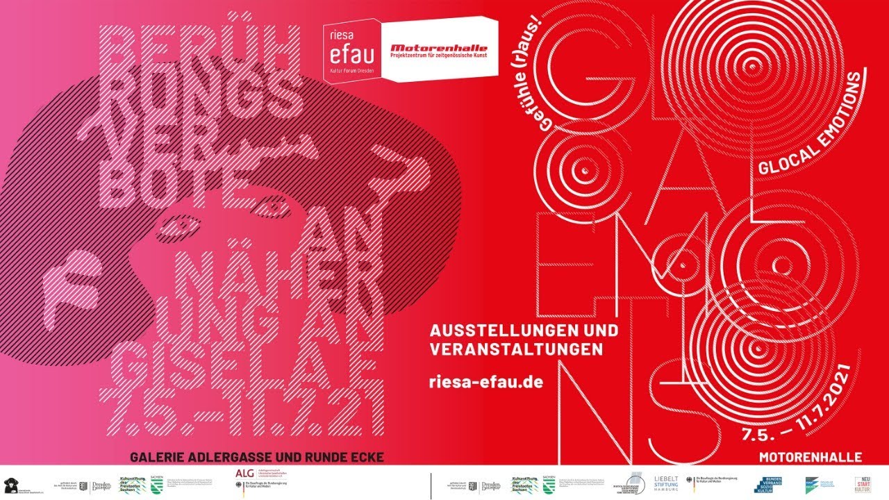Online-Doppelvernissage Gef&uuml;hle (r)aus! Glocal Emotions & Ber&uuml;hrungsverbote - Ann&auml;herung an Gisela E