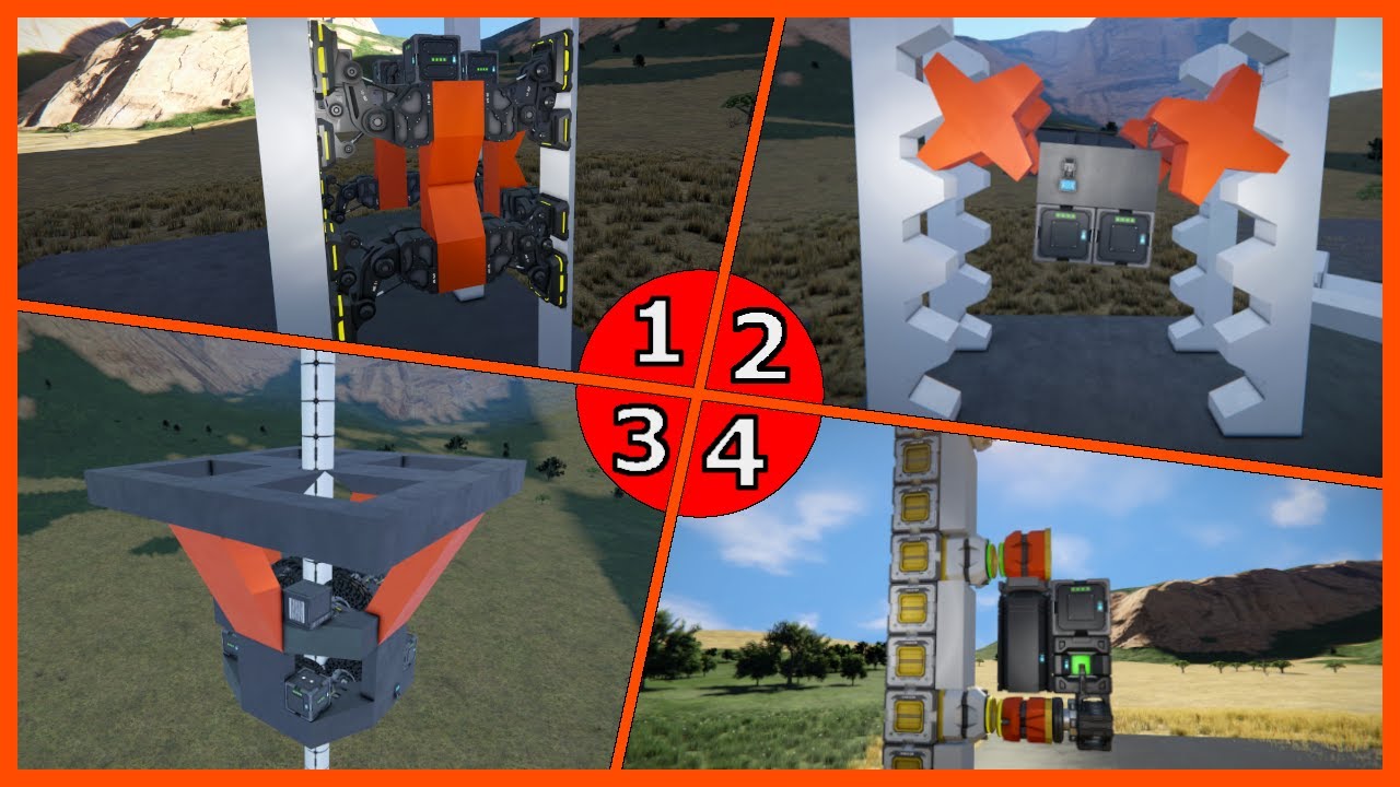 An Engineer Designing A Space Elevator In Space Engineers