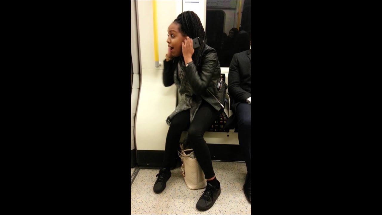 Screaming Crazy Girl on the London Underground 2015 Part 2